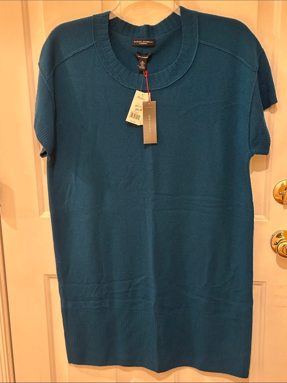 NWT Banana Republic Elegant Cashmere Teal Women's sweater dress, XL